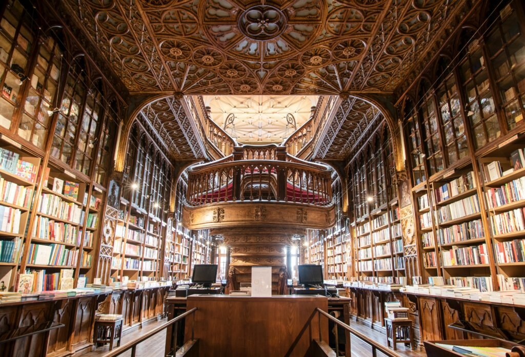 pexels-photo-1290141-1290141 Discover the intricate design and rich history of the Livraria Lello bookstore in Porto, Portugal.