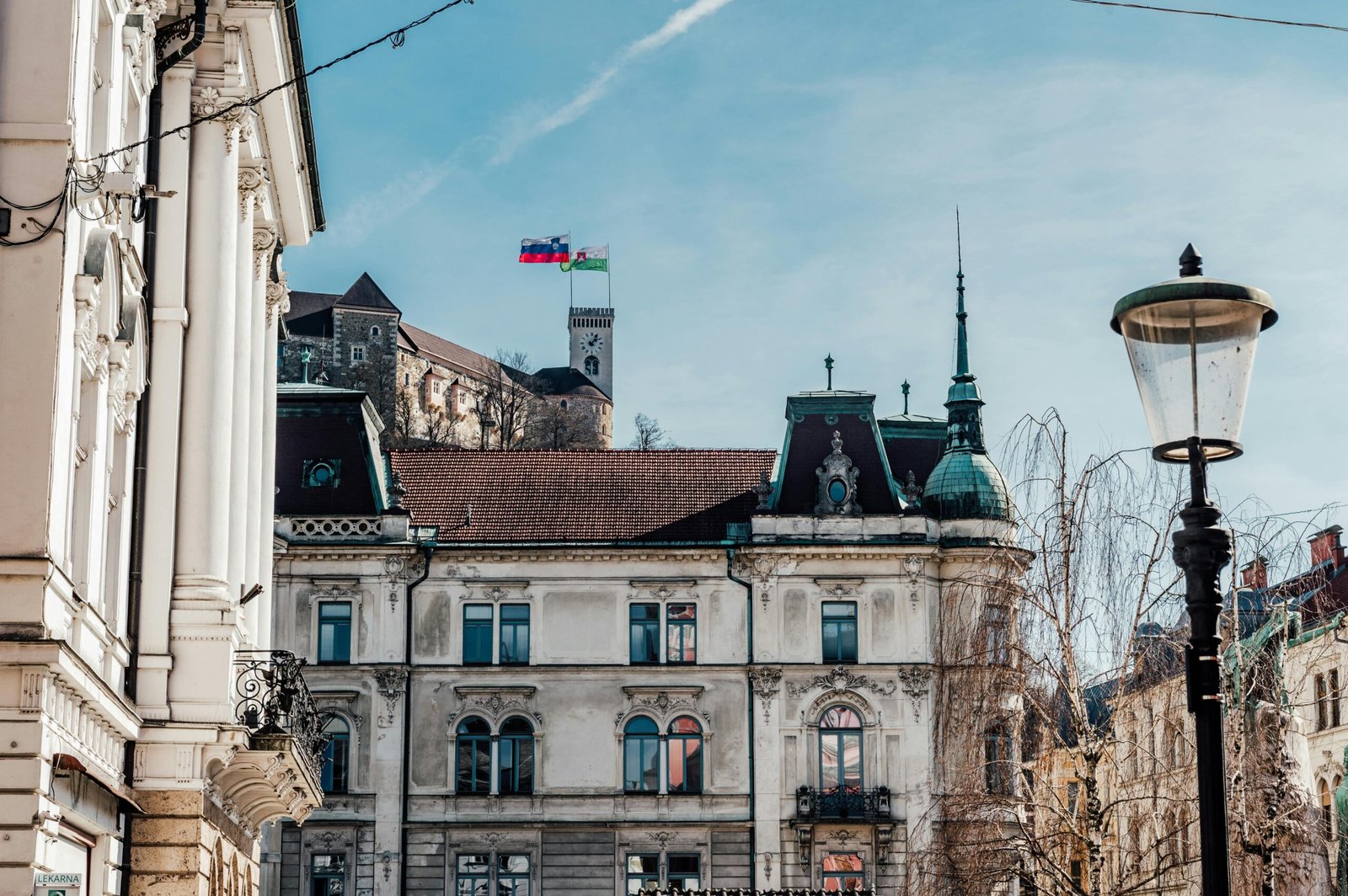 pexels-photo-11487769-11487769 Charming view of Ljubljana's historic architecture with Ljubljana Castle in Slovenia.