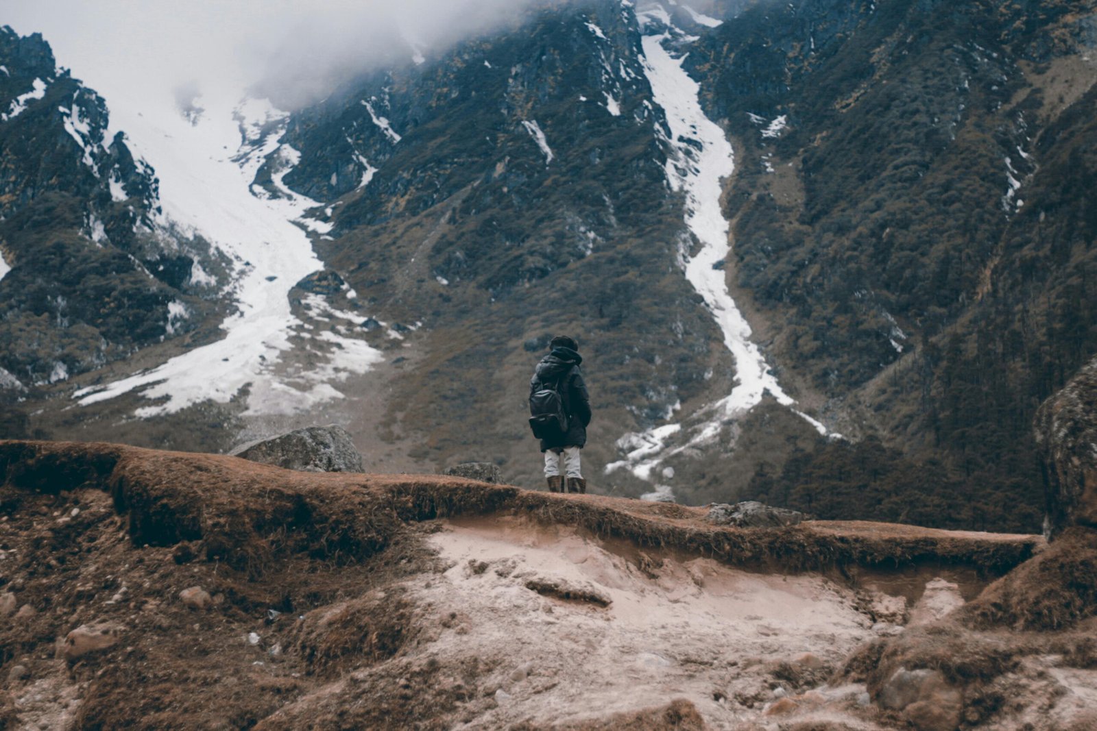 pexels-photo-2324780-2324780 Solo adventurer stands on a rugged ridge in the Himalayan mountains, Gangtok.