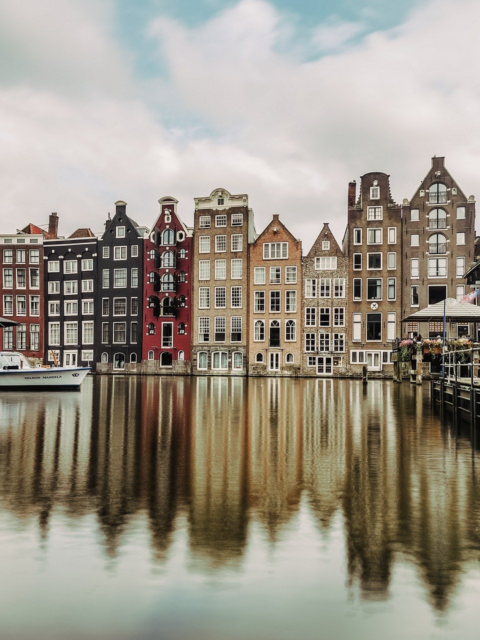 buildings, lake, reflections, nature, urban, city, phone wallpaper, amsterdam, netherlands, aesthetic wallpaper, iphone wallpaper