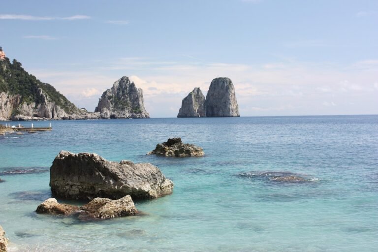 capri, sea, italy, stacks, nature, horizon
