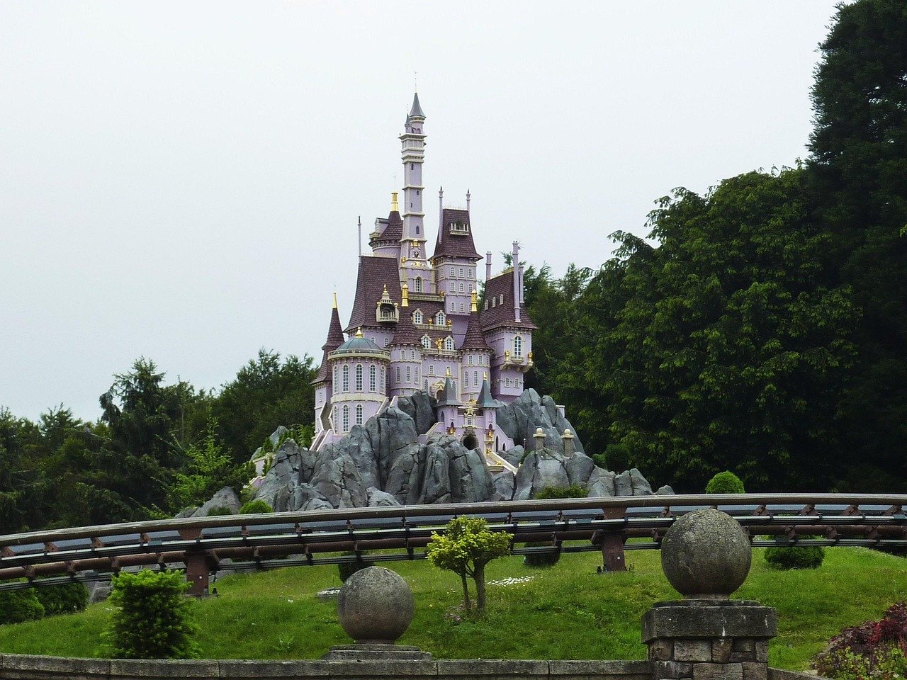 paris, france, disneyland, beast's castle, castle of the beast, leisure park, attractions, disneyland, disneyland, disneyland, disneyland, disneyland